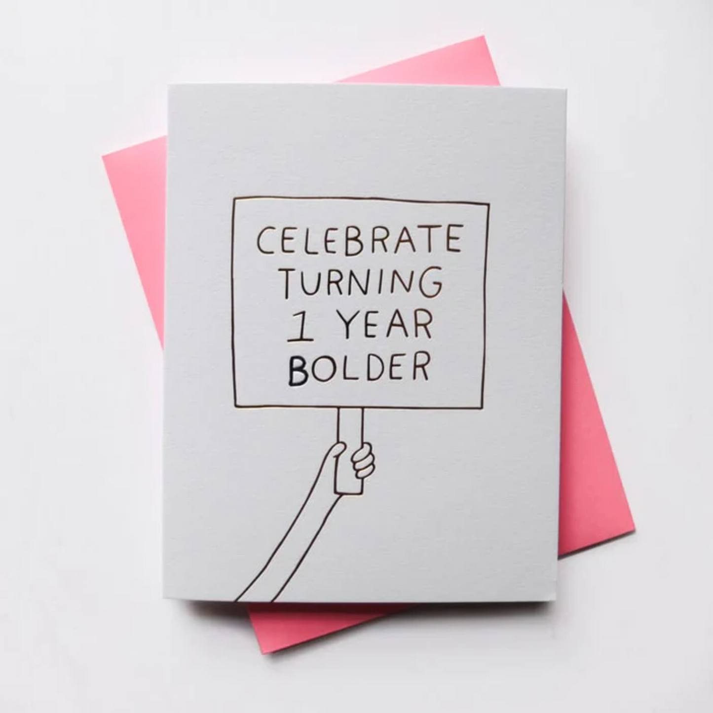 Celebrate 1 Year Bolder Card
