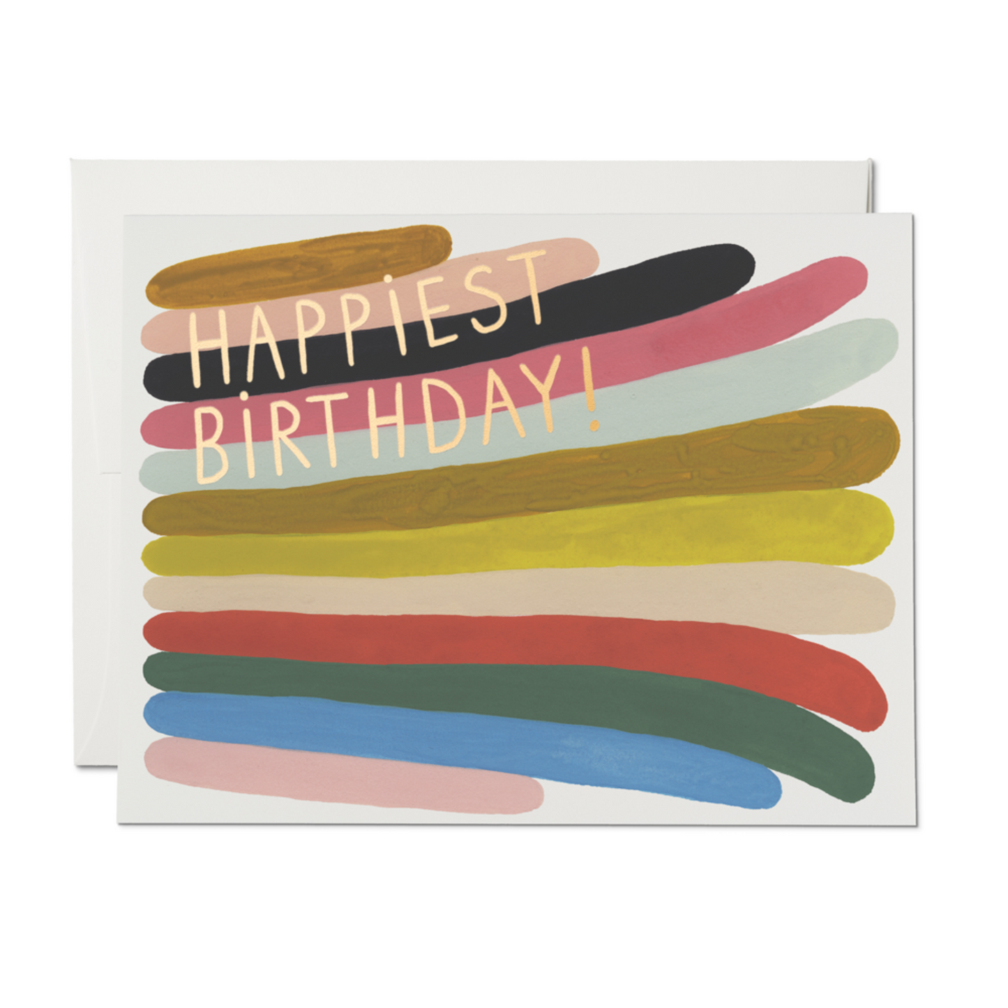 Rainbow Stripes Birthday Card