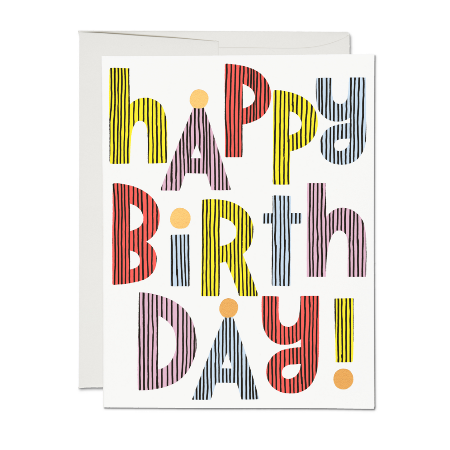 Lined Typography Birthday Card