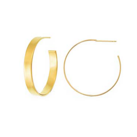 Flat Wide Hoop on Post