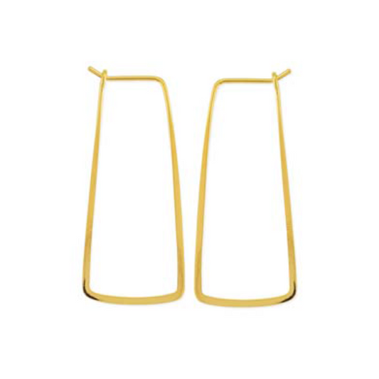 Long Tapered Rectangle Wire Hoop