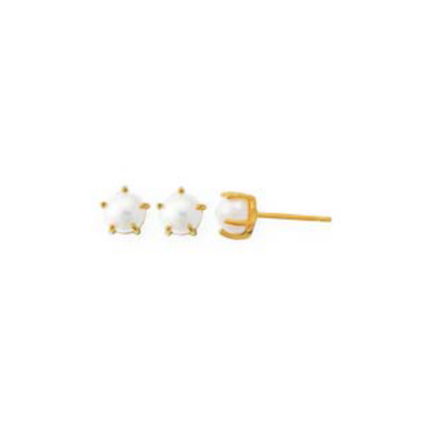 Prong-Set Pearl Studs