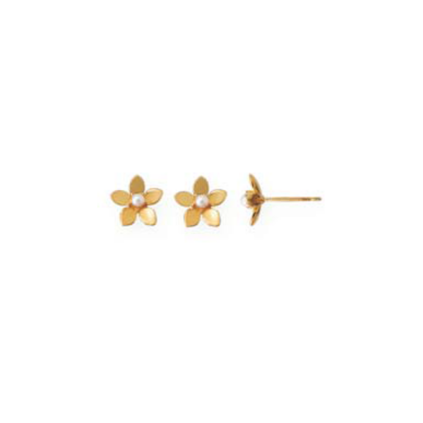 Flower with Pearl Stud