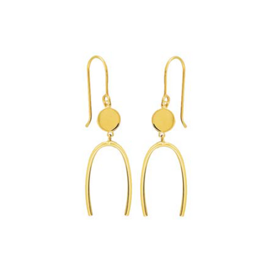 Dot and Arc Hook Earrings