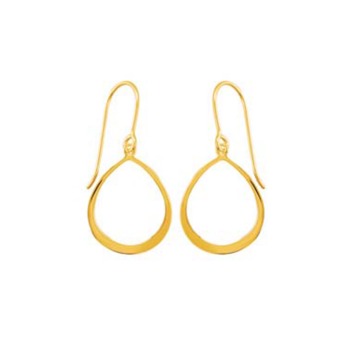 Flat Open Drop Shape Earrings