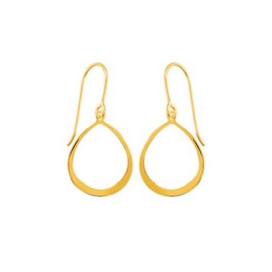 Flat Open Drop Shape Earrings