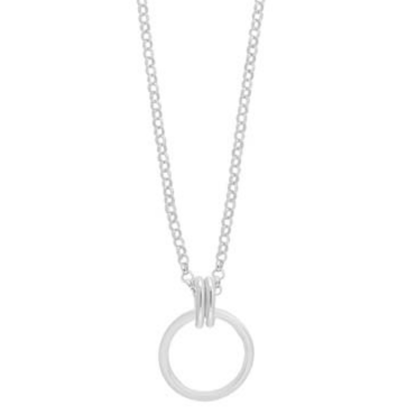 Double Ring Circle Necklace