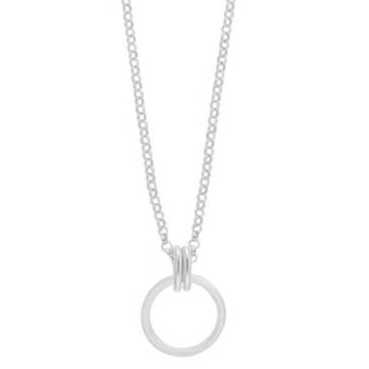 Double Ring Circle Necklace