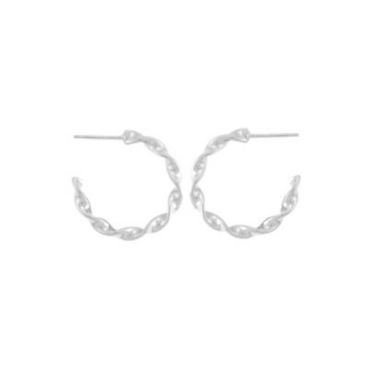 Twirled Ribbon Hoop on Post