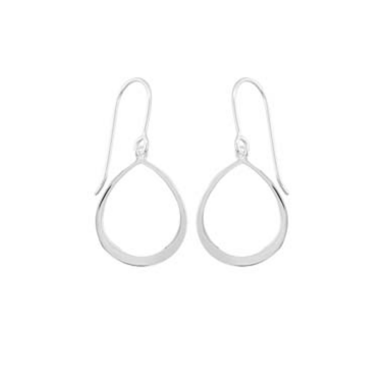 Flat Open Drop Shape Earrings