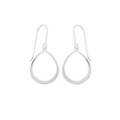 Flat Open Drop Shape Earrings