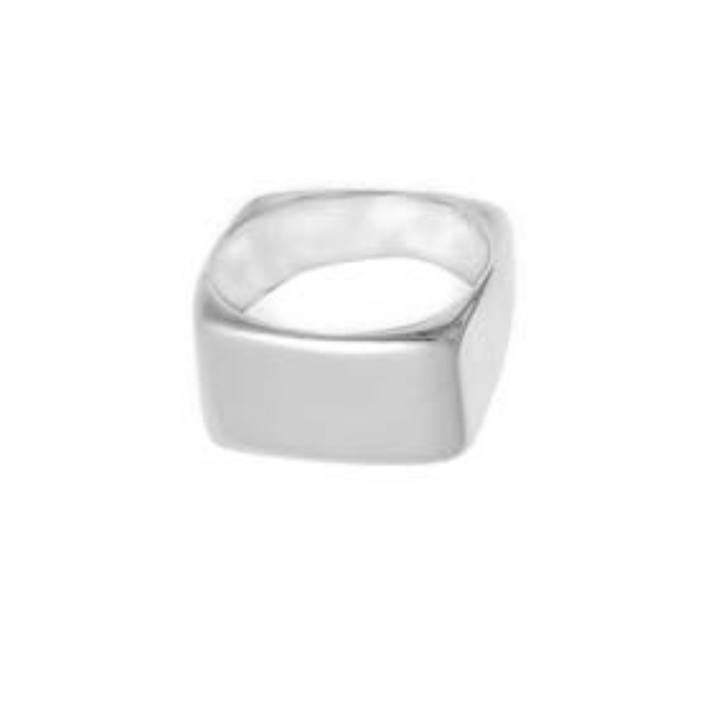 Wide Tapered Square Band Ring