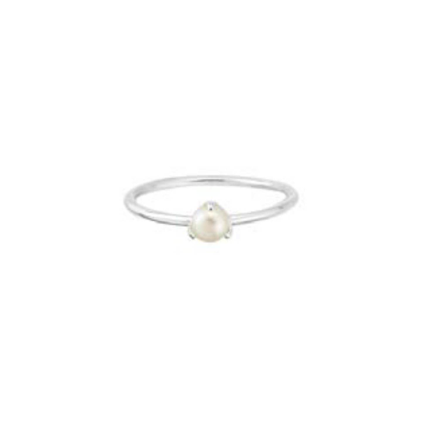 Small Prong-Set Pearl Ring