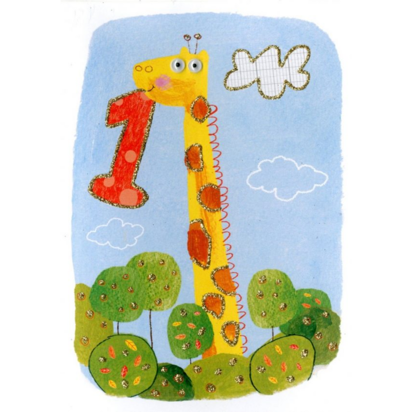 Giraffe 1st Birthday Card