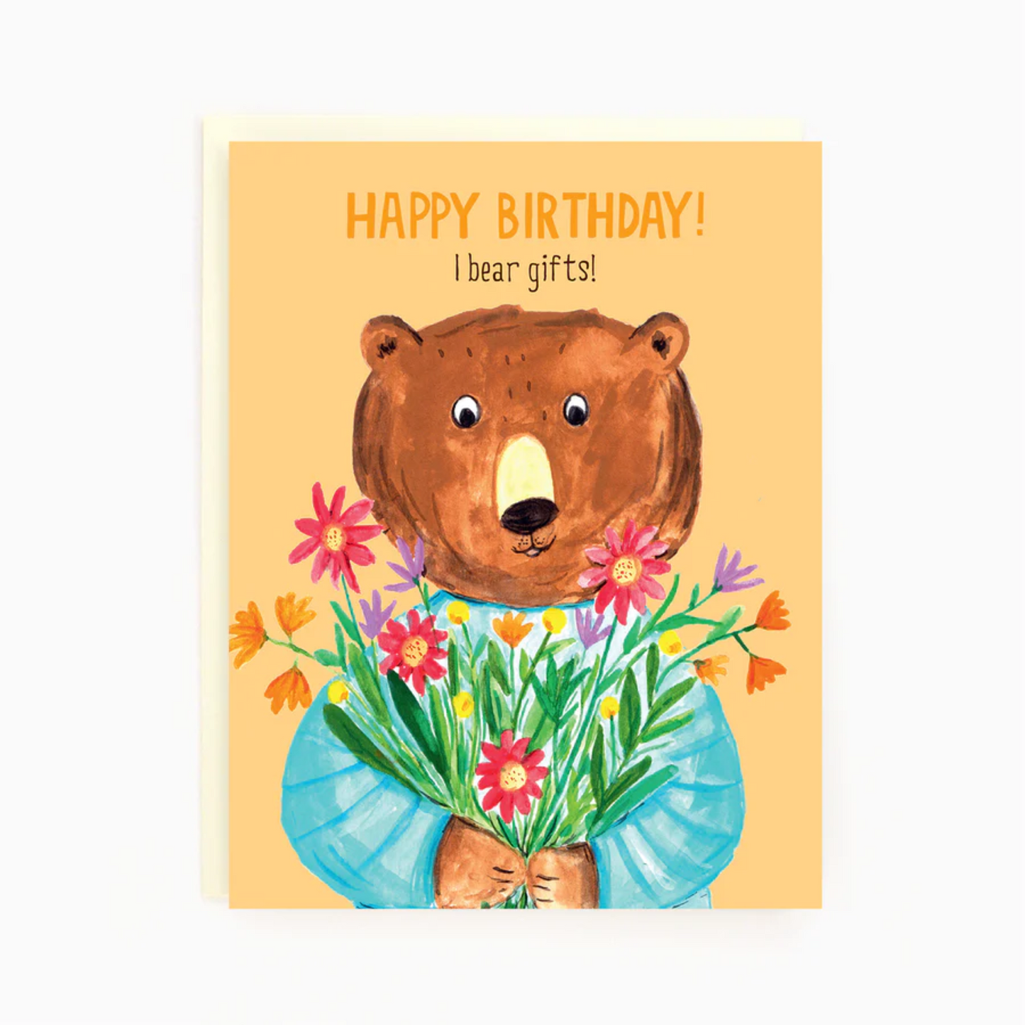 Birthday Flower Bear Card