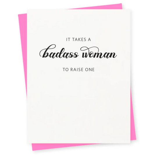 Badass Woman Mother's Day Card
