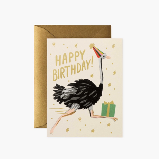 Ostrich Birthday Card