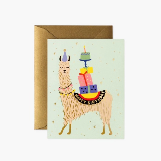 Llama Birthday Card