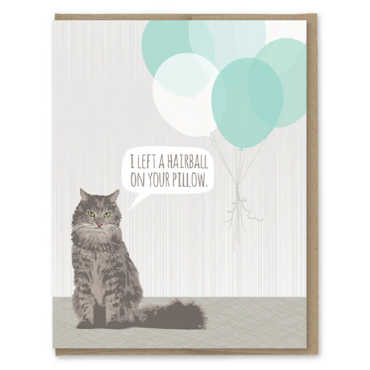 Hairball Birthday Card