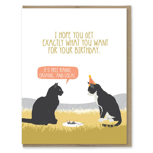 Organic Mouse Birthday Card