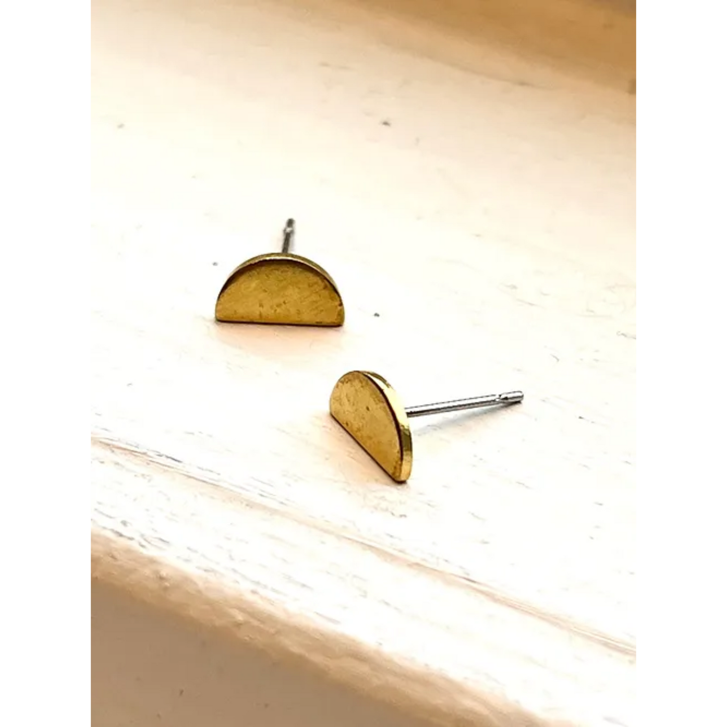 Brass Semi Circle Studs