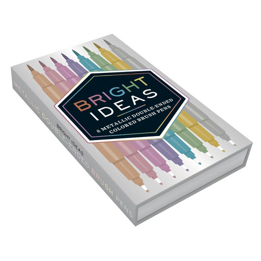 Bright Ideas: 8 Metallic Double-Ended Colored Brush Pens