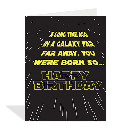 Galaxy Far Away Birthday Card