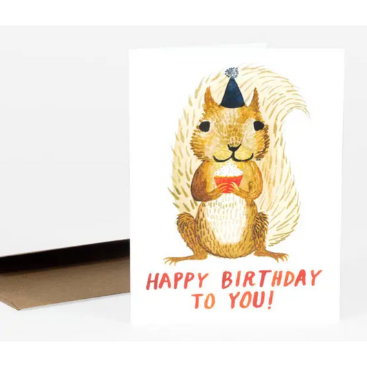 Happy Birthday Squirrel Card