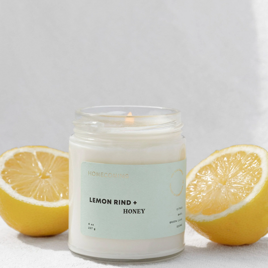 Lemon Rind + Honey Soy Wax Candle