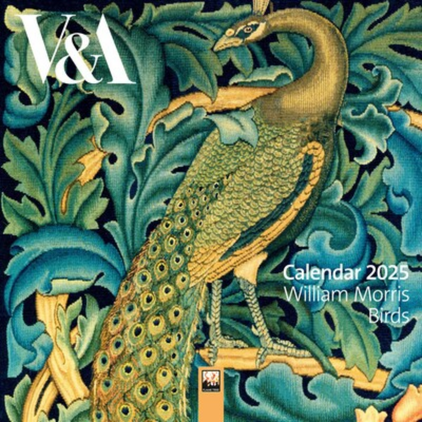 V&A: William Morris Birds Mini Wall Calendar 2025