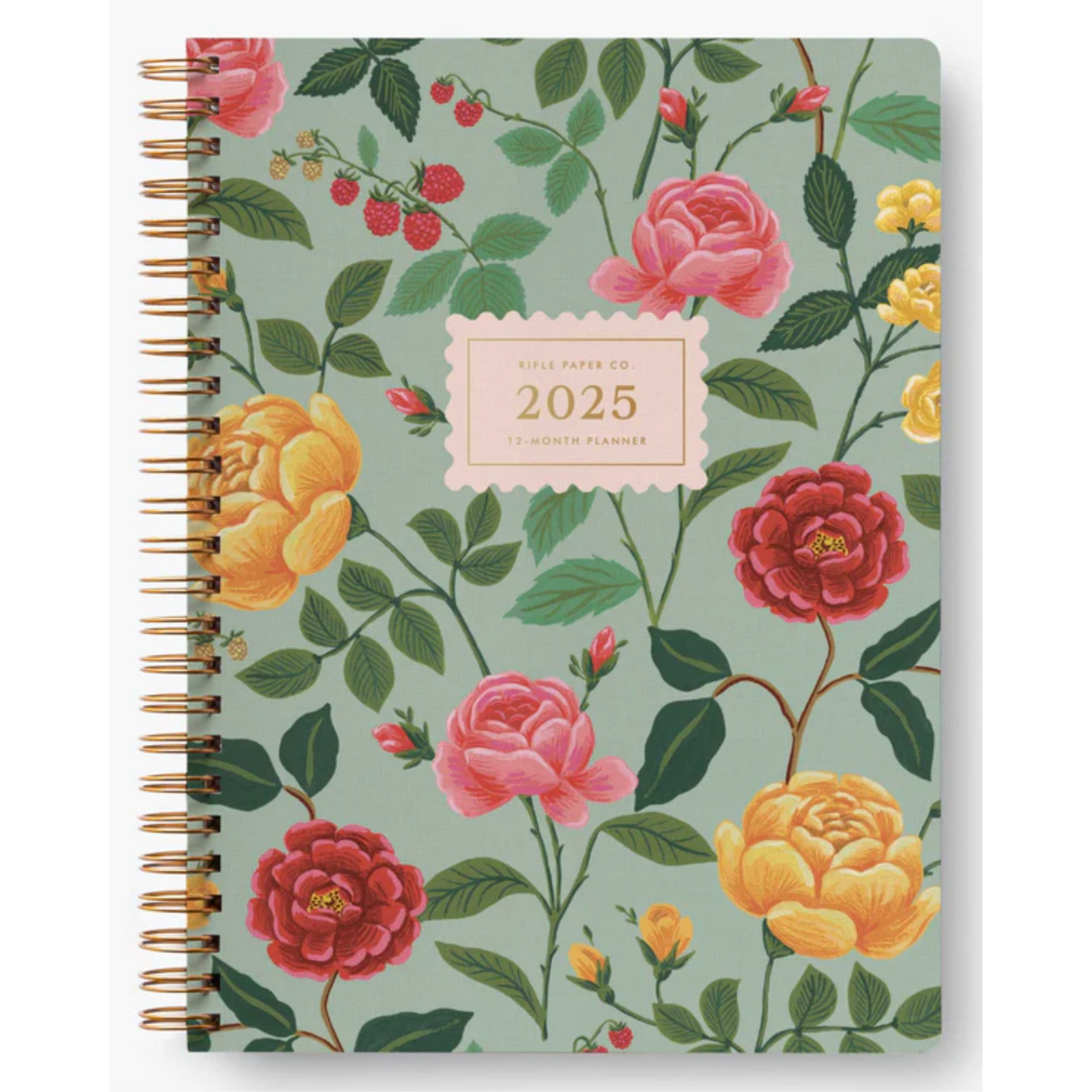 12 Month English Roses Softcover Planner 2025