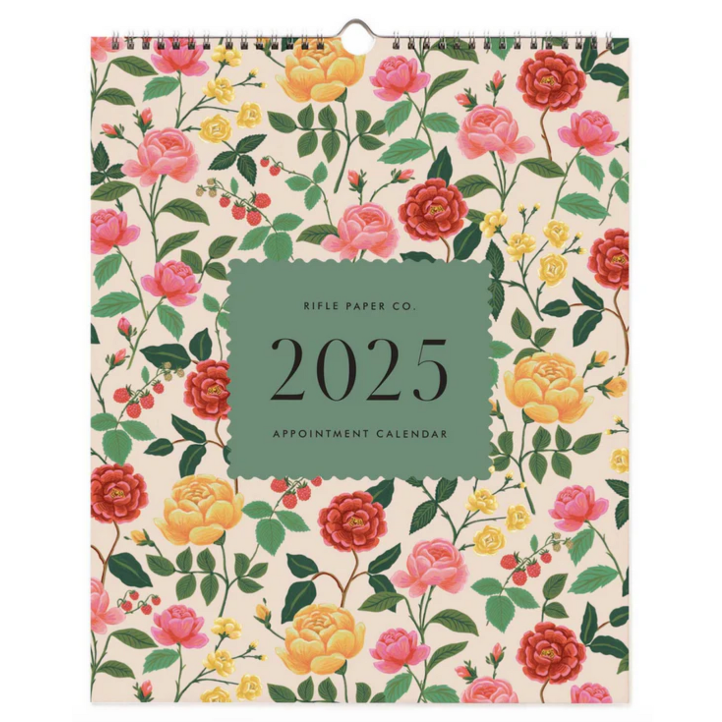 12 Month Roses Appointment Wall Calendar 2025