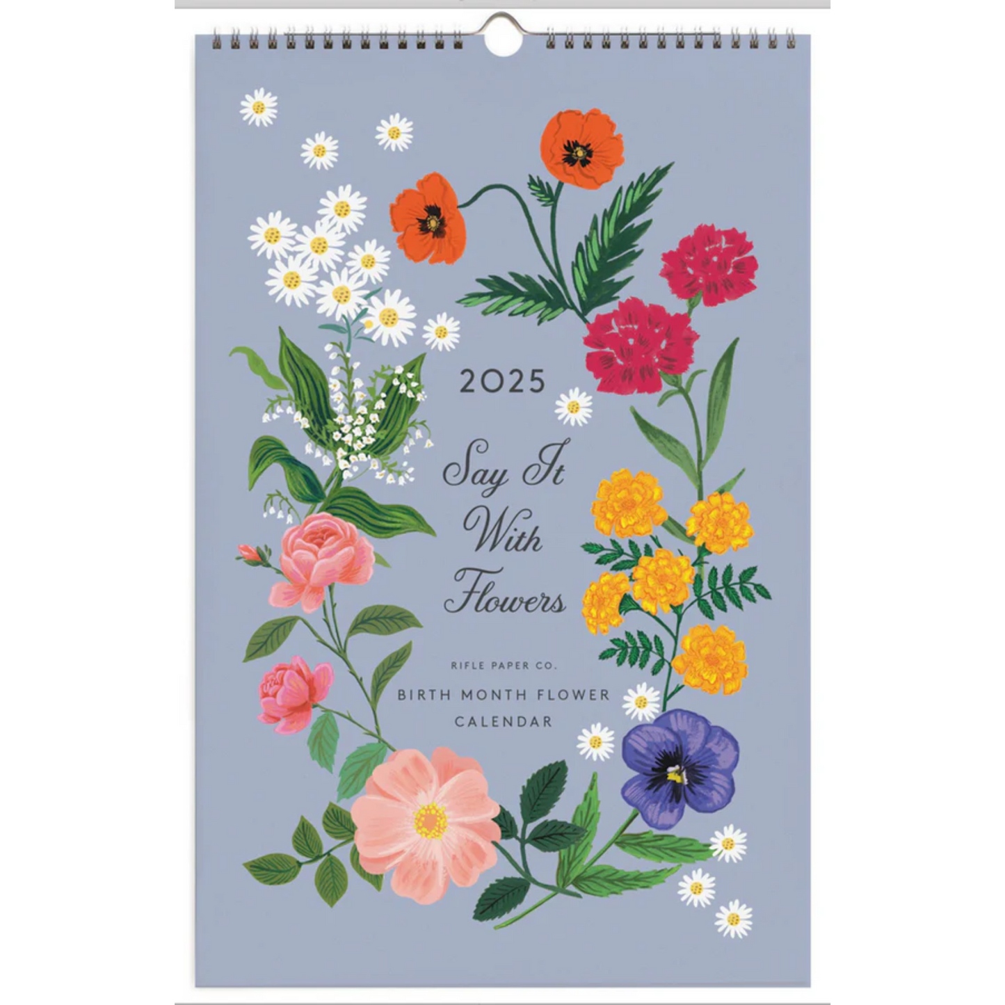 12 Month Say It With Flowers Wall Calendar 2025