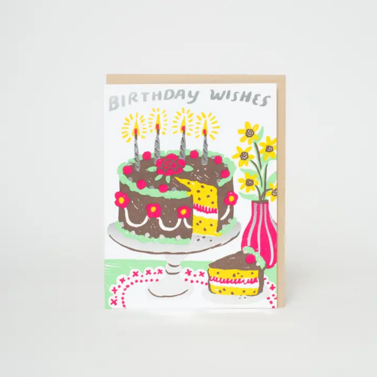 Birthday Cake Wishes Card