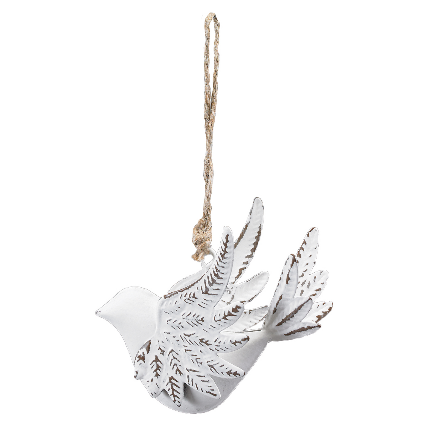 3D Dove Stamped Metal Ornament