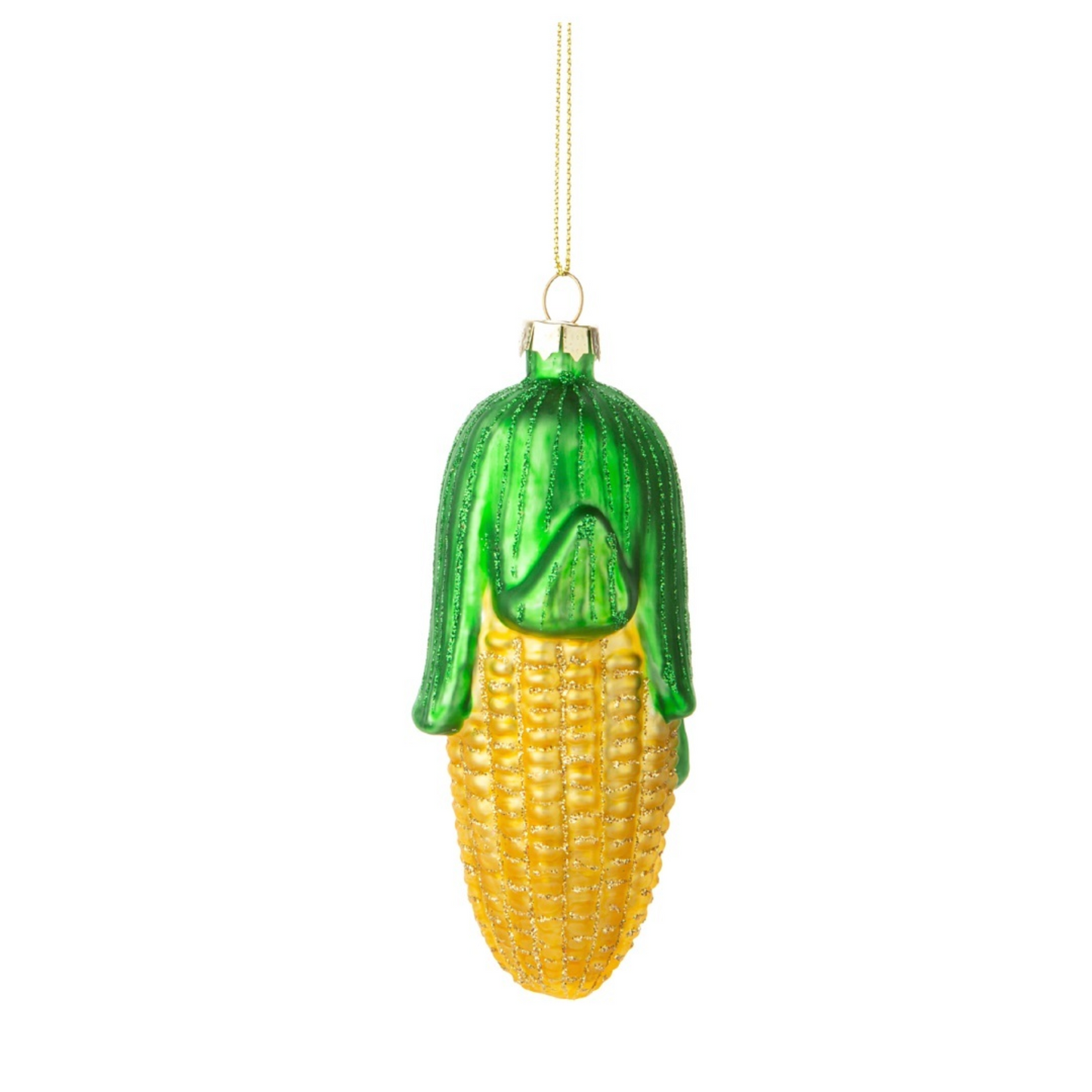 Corn Cob Glass Ornament