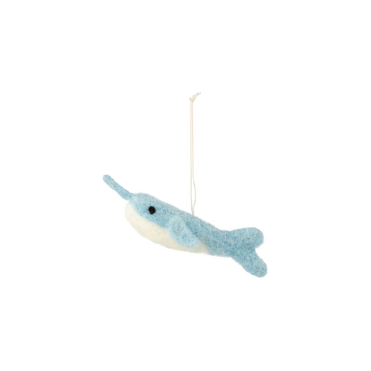 Narwhal Felt Ornament