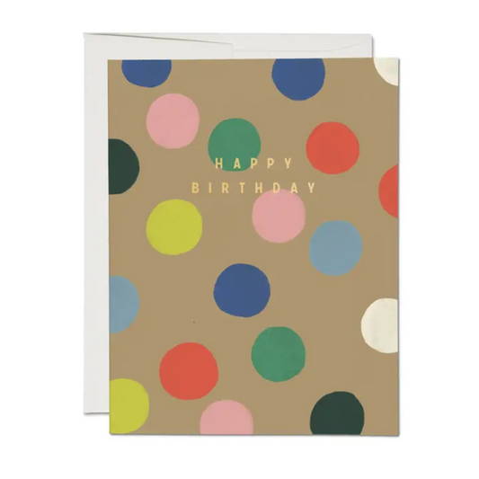 Rainbow Dots Birthday Card