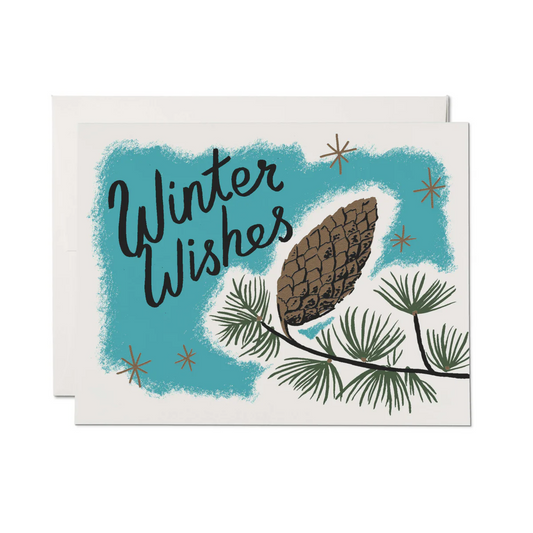 Pine Cone Holiday Card