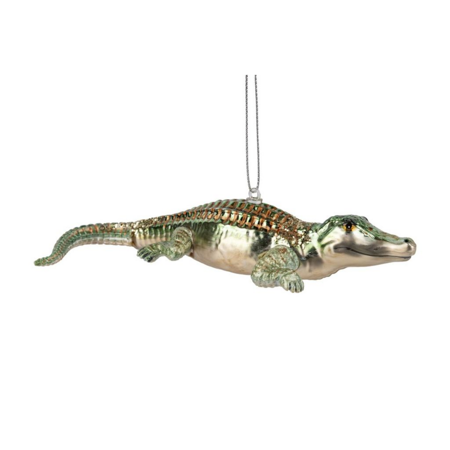 Alligator Glass Ornament