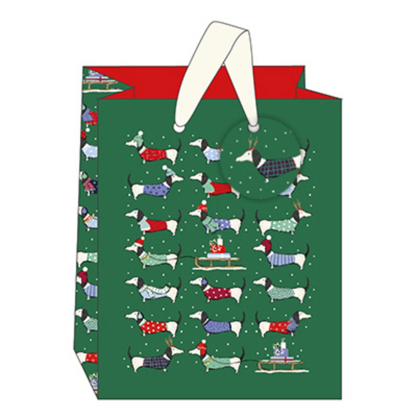 Christmas Dogs Gift Bag