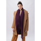 Lightweight Wool Solid Fringe Evening Wrap