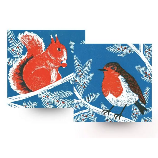 Squirrel & Robin Boxed Holiday Cards