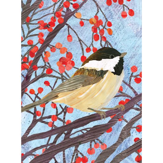 Chickadee Berries Boxed Holiday Cards