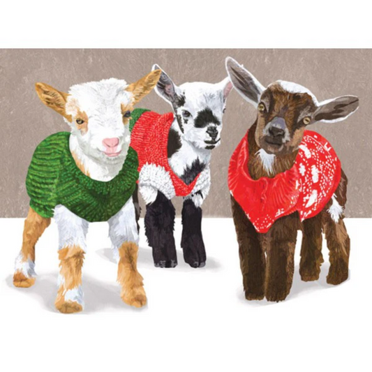 Goats In Sweaters Boxed Holiday Cards