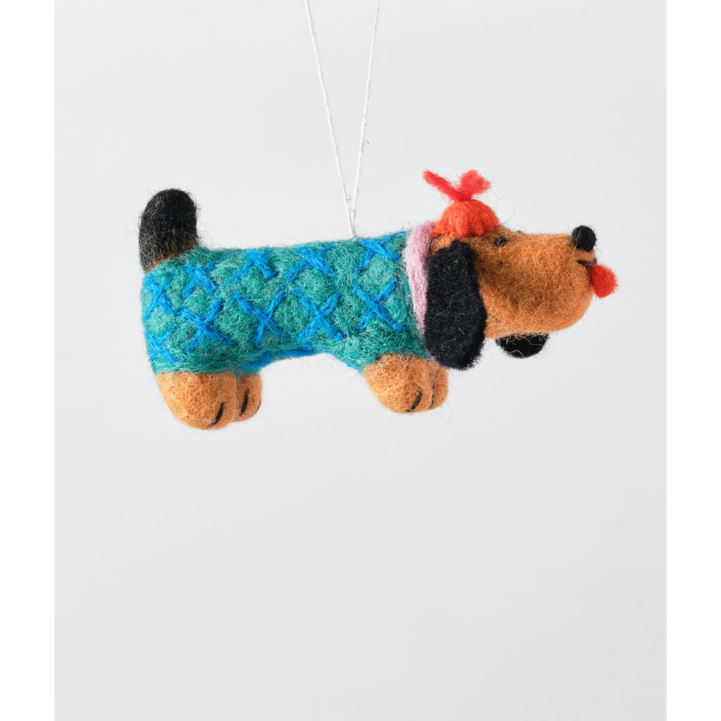 Wiener, Sausage Dog Felt Ornament