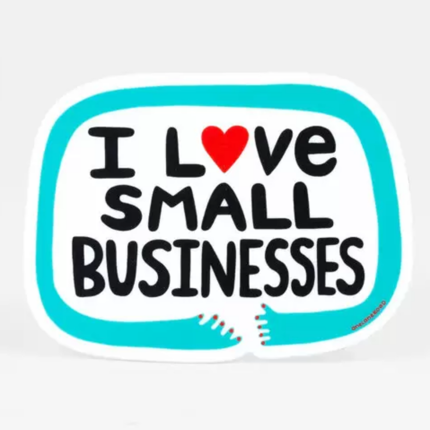 I Love Small Businesses Sticker