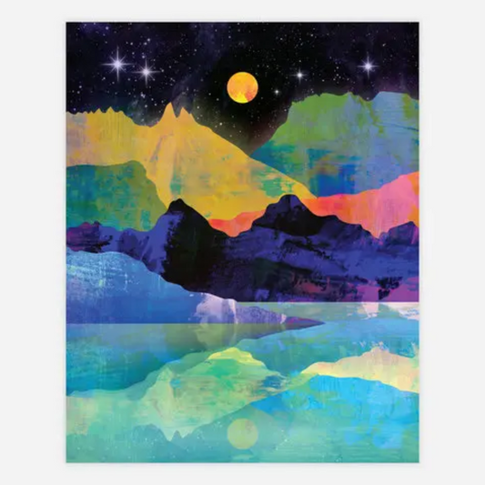 Midnight Mountains Giclee Print 8x10