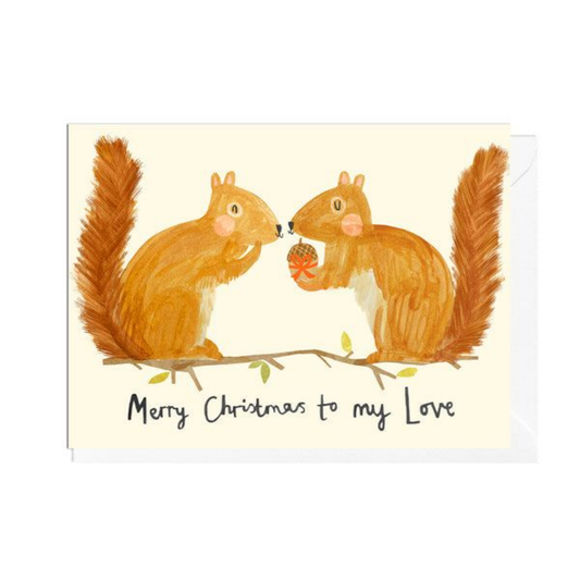 Merry Christmas Squirrels Card