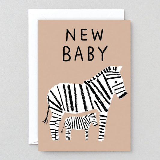 New Baby Zebra Card